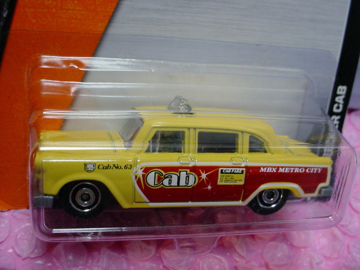 ミニカー Maxwell Ambassador Yelkew Cab 2015 Matchbox CHECKER CAB #11☆yellow taxi;Metro City☆Adventure