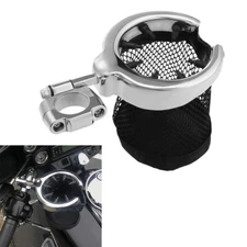 Universal Motorcycle 1.25" Handlebar Mount Drink Cup Holder Fit For Harley New