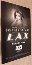 2007 Britney Spears LAX Nightclub Grand Opening Promo Flyer Card 6"x9" Las Vegas