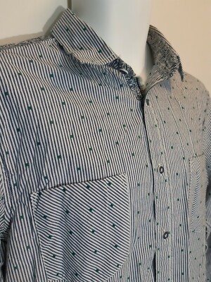 John Lennon by English Laundry Stripe and Shape Patterned Medium Dress  Shirt