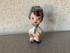 Vintage Soviet plastic toy doll, Cossack boy in national costume 12sm USSR