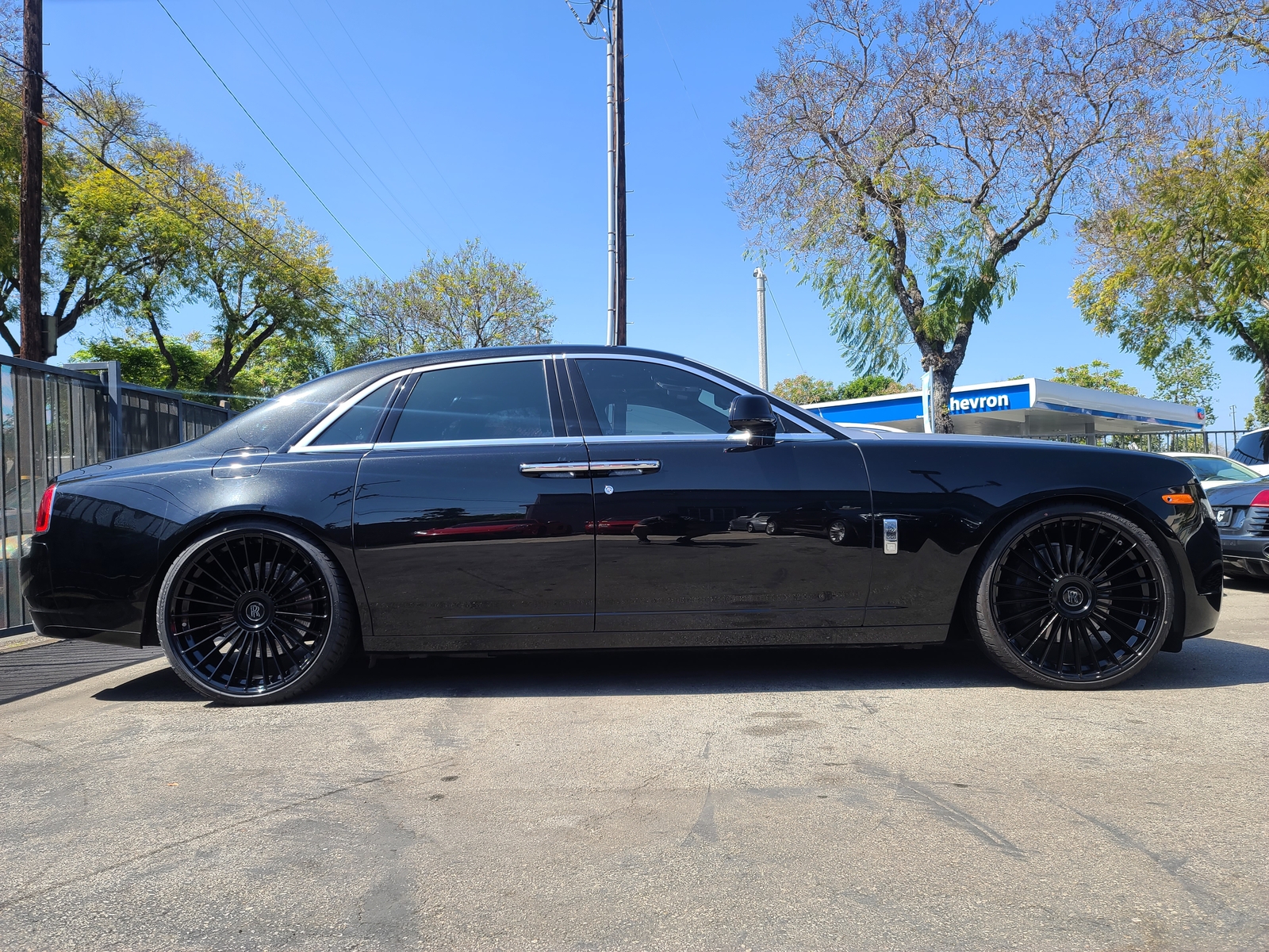 22 GLOSS BLACK CONCAVE STAGGERED RF22 WHEELS FIT BENTLEY FLYING SPUR SEDAN 03-18