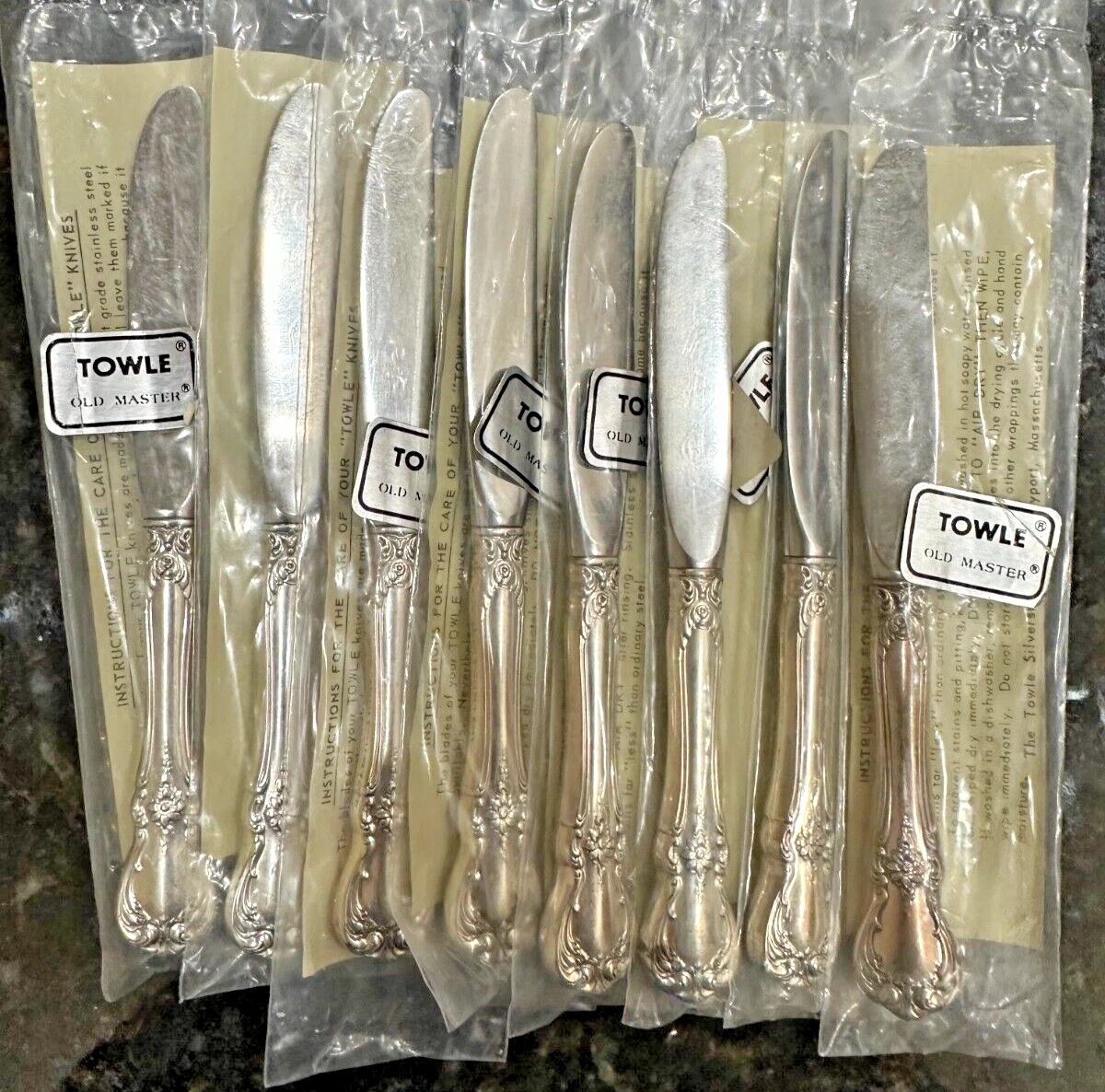 Towle Old Master Antique US Sterling Silver Flatware-Knives for