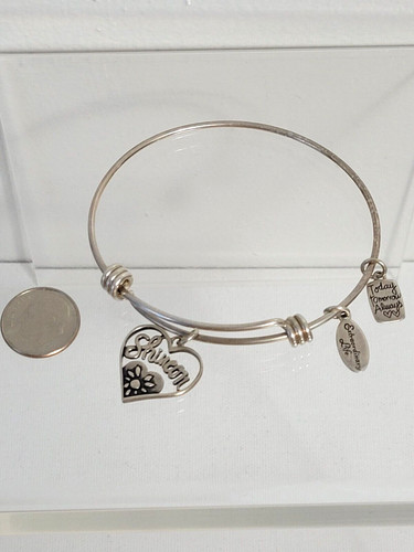 Extraordinary Life Sterling Silver Bangle Charm Bracelet ShineOn Heart Today