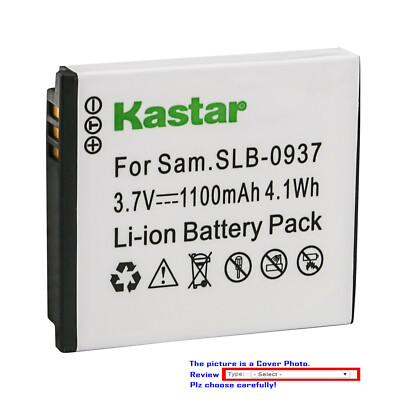Kastar Replacement Battery Pack for Samsung SLB-0937 0937 Battery SAC-47 Charger