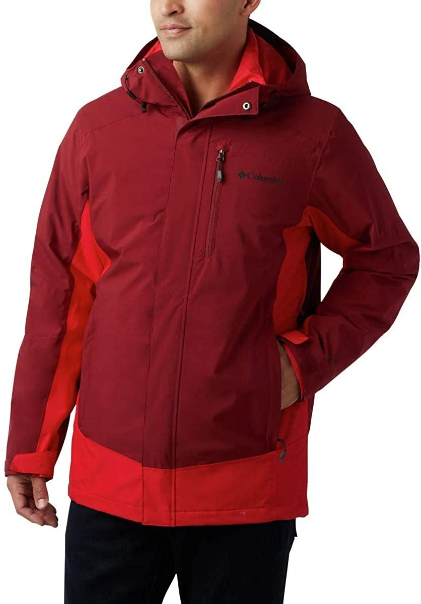 Columbia Lhotse III Interchange Jacket 3 in 1 XXL, NEW Omni-heat tech RED  $240