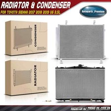 2x Radiator & AC Condenser Cooling Kit for Toyota Sienna 2017 2018 2019 V6 3.5L