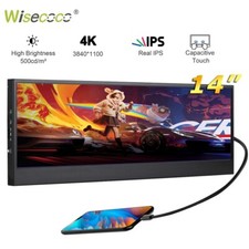14 Inch 3840x1100 4K Second Touchscreen Display HDMI USB-C Port Portable Monitor