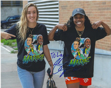 ARIKE OGUNBOWALE Signed 8 x 10 Photo WNBA Basketball DALLAS WINGS Notre Dame