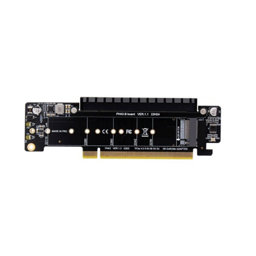 PCIE 4.0 x16 to x8+x4+x4 Expansion Riser Card M.2 NVME x2 Input Designed s - Photo 4/9