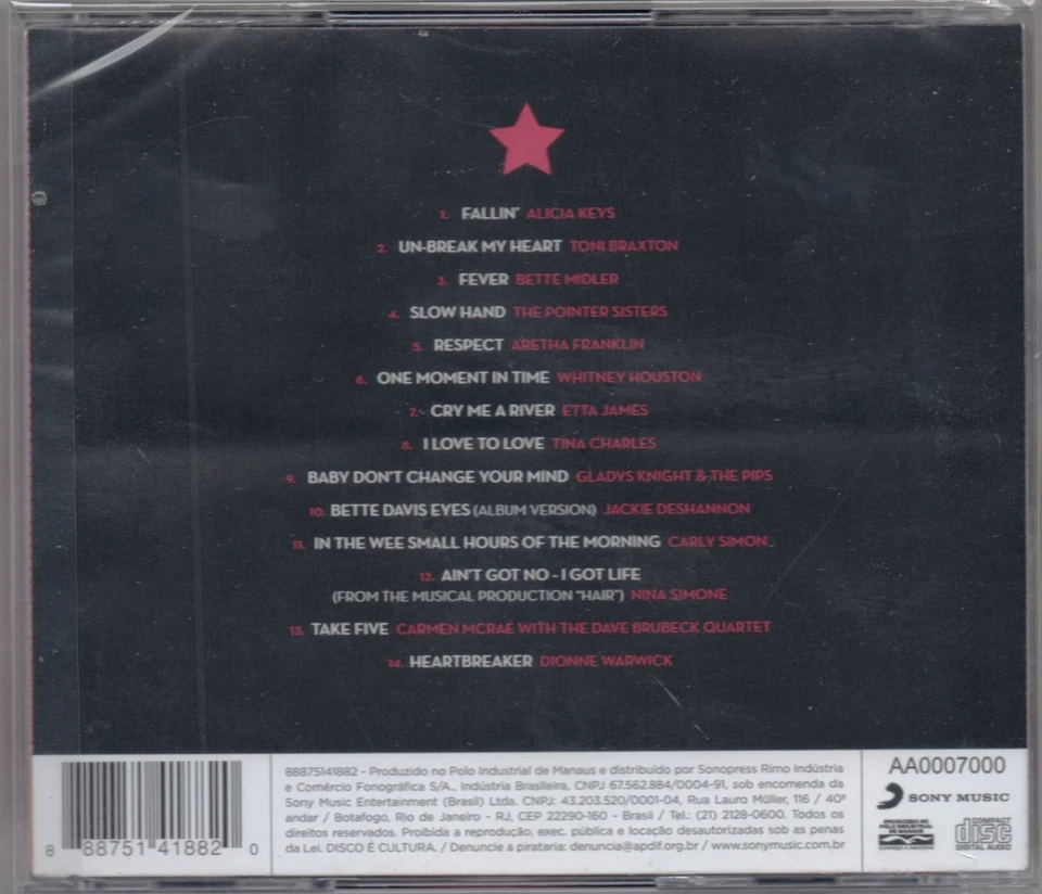 Divas CD Mega Hits Made In Brazil Sealed Alicia Keys Toni Braxton Carly Simon - Image 2 of 2