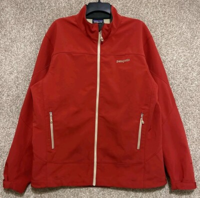 Patagonia Jacket Mens Cochineal Red Adze Softshell Full Zip Polartec Size XL