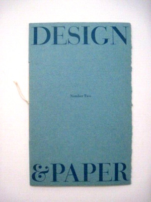Creative Vintage Booklet ''Design & Paper'' Featuring Type Paper for Advertising *