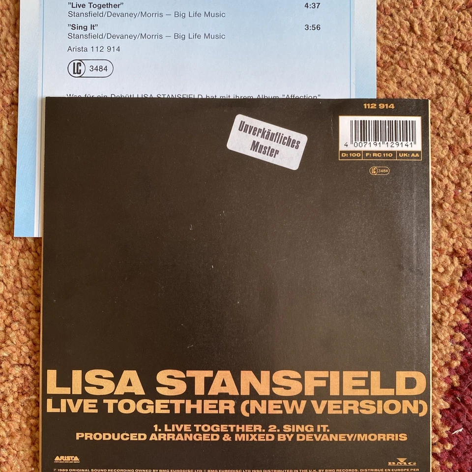 3x 7" Single LISA STANSFIELD - All Around The World / Change / Live Together - Bild 3 von 4