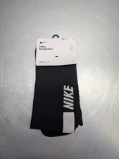 2 Pairs Nike Multiplier Crew Socks Youth 5Y-7Y / Womens 6-10 /Mens 6-8 Black New