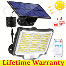Solar Power LED Wall Light Security Outdoor Garden Flood Lamp PIR Motion Sensor