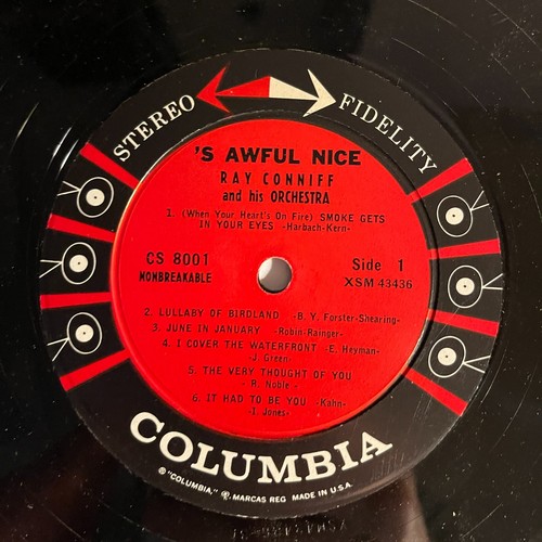 Ray Conniff – 'S Awful Nice Vinyl, LP 1958 Columbia – CS 8001 - Imagen 3 de 3