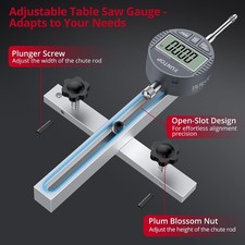 Digital Table Saw Alignment Gauge,1/0.0005in Fits 3/4in or above Groove Width