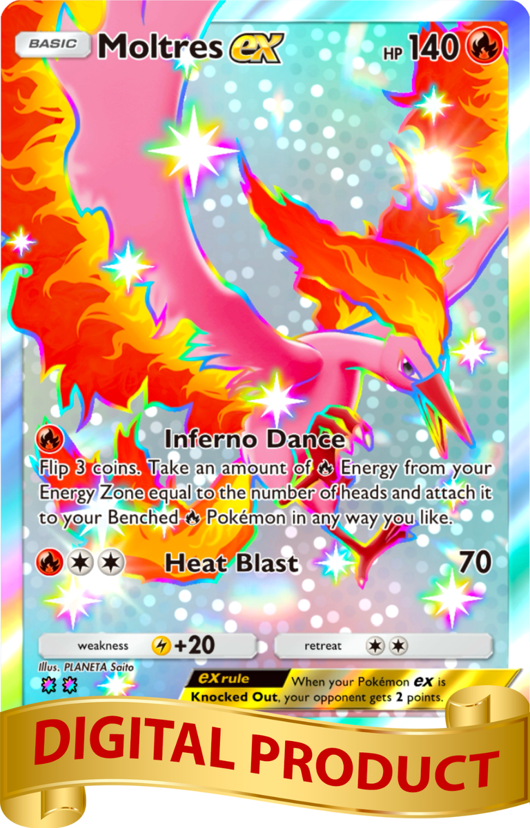 shiny moltres pokemon card Pokemon Pocket TCG Trading Card 2 Star Shiny Moltres EX Eevee Grove DIGITAL