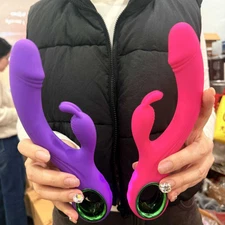 New Rabbit Vibrator Dildo Toy G-Spot Clit Stimulator Clitoris Sex Toy Women BDSM