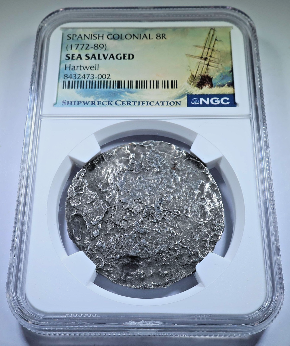 silver700以上800未満銀塊 1700's Hartwell Shipwreck Spanish 8 Reales Spanish Genuine NGC