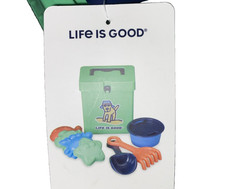 Life Is Good 9-Piece Sand Toy Set Ages 3 NEW w/tags