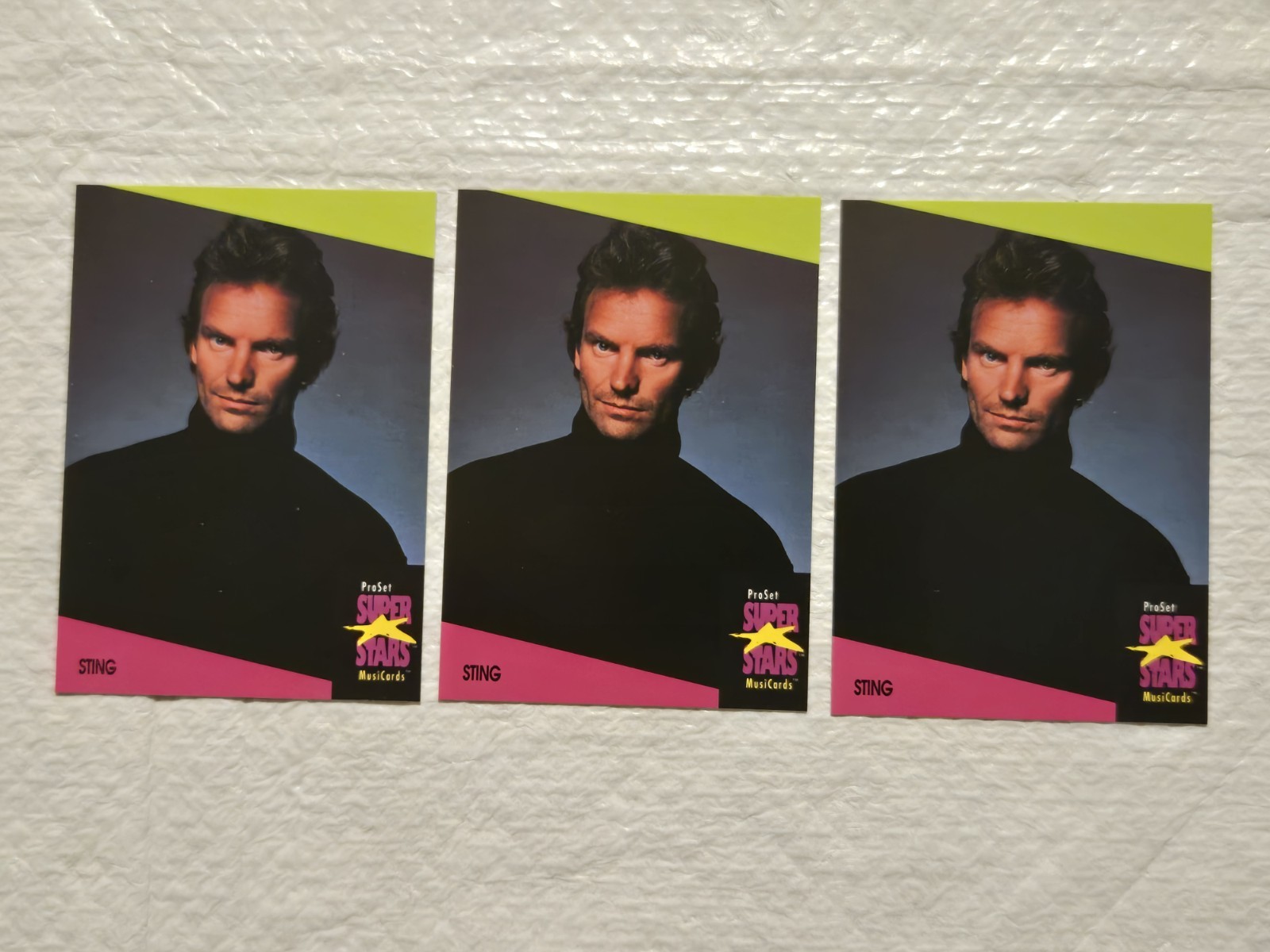 Lot of 3: Sting - 1991 Pro Set SuperStars MusiCards Music Cards UK Edition #136