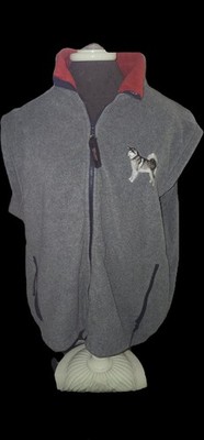 Mens Dunbrooke Sport Full Zip XL  FLEECE Vest W/HUSKY EMBROIDERED 
