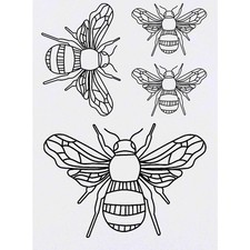 4 x 'Bee' Temporary Tattoos / Transfers TO00004109 