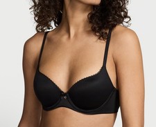 Victoria's Secret Smooth Black 36D Body By Victoria Lightly Lined Demi Bra 