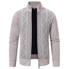 Men Knitwear Cardigans Sweaters Stand Collar Casual Sweatercoats New Autumn Wint