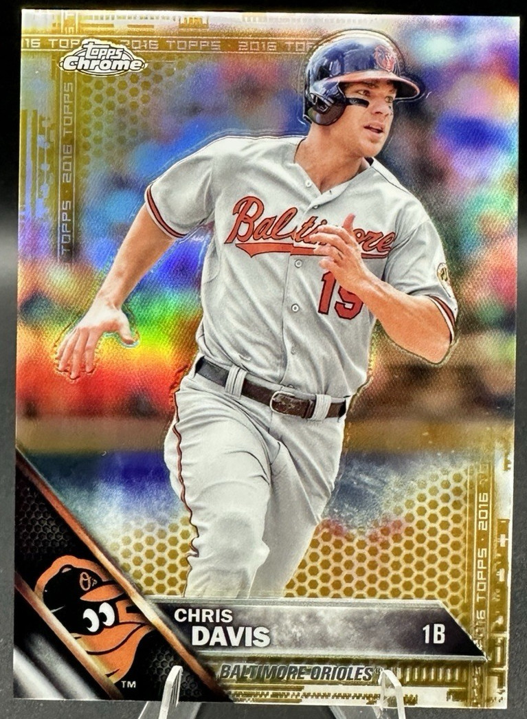 2016 Topps Chrome Chris Davis #47 Gold Refractor /50 - Orioles