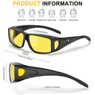 Night Driving Glasses Anti Glare Polarized Night Vision Fit Over For Men Women