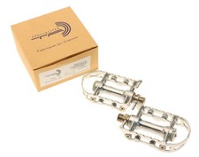 Pedales de carretera TA Specialites Route plateados BSC ROSCA 9/16" NOS NUEVOS