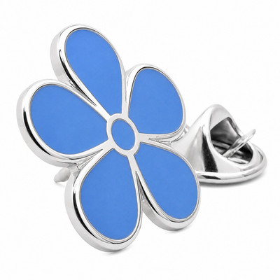 Vergissmeinnicht Freimaurer Freimaurer Anstecknadel - (groß) - Silber LP 167