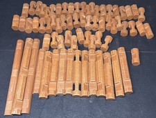 Lincoln Log Wooded Wood Logs Lot of 68 Pieces Building Toys