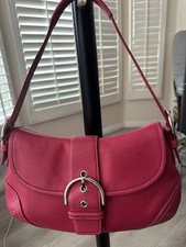 Coach 4294 Vintage Magenta Y2K Soho Leather Flap Shoulder Bag