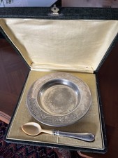 Coffret De Naissance - Assiette en argent