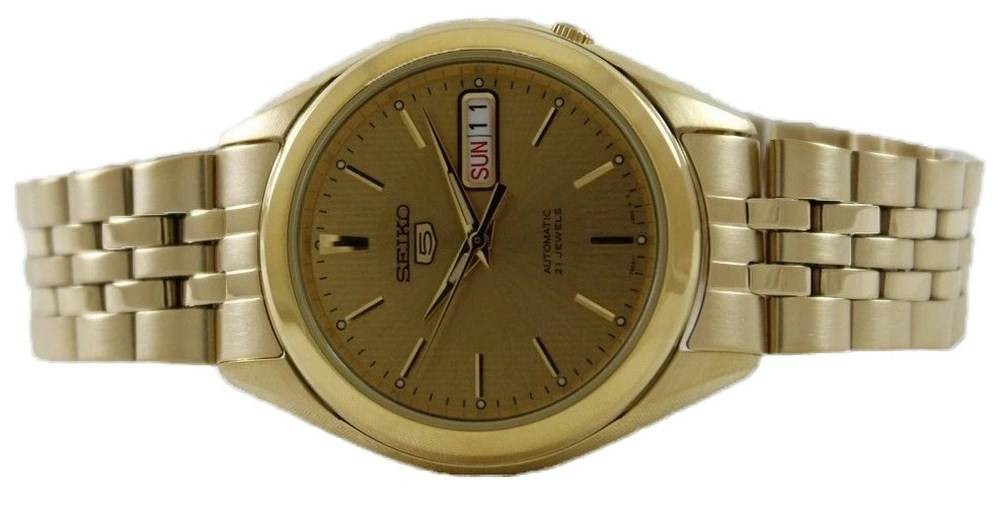 Seiko 5 Automatic 21 Jewels Gold Tone Dial Stainless Steel