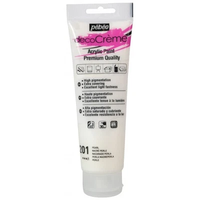 Peinture acrylique - Nacré perle - 201 - Multi-supports - DécoCrème - Pébéo - 12 - Photo 1/2