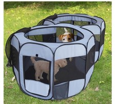 2-in-1 Dog Playpen, Pop Up Cat Puppy Pet Playpen, Indoor Outdoor Cats Enclose...