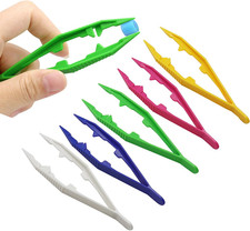 Plastic Tweezers, 5Pcs Plastic Tweezer for Kids,Craft Tweezer for DIY Craft Jewe