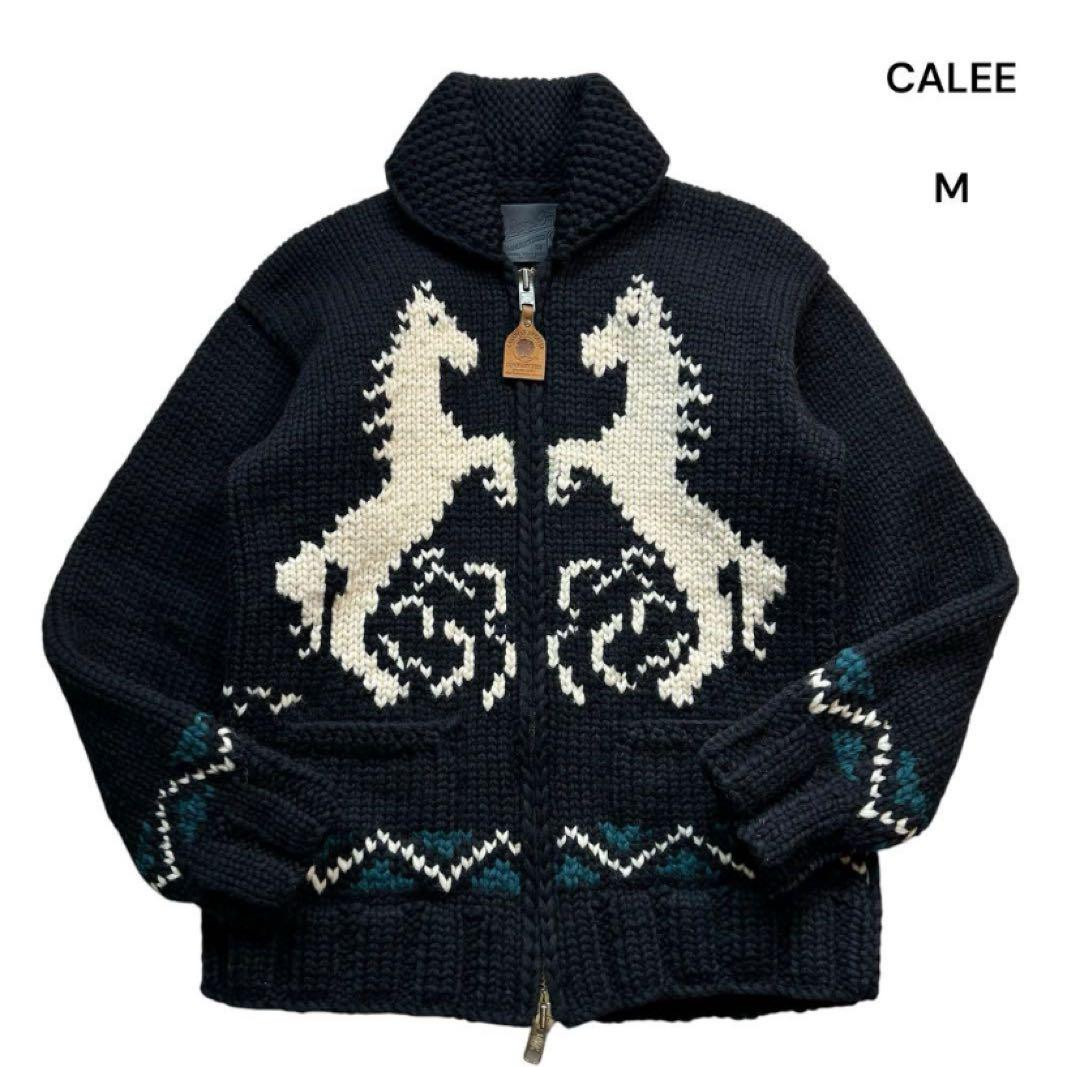 CALEE CANADIAN SWEATER Cowtin Knit Black size M | eBay