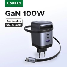 UGREEN 100W GaN Retractable Charger USB-C Fas...