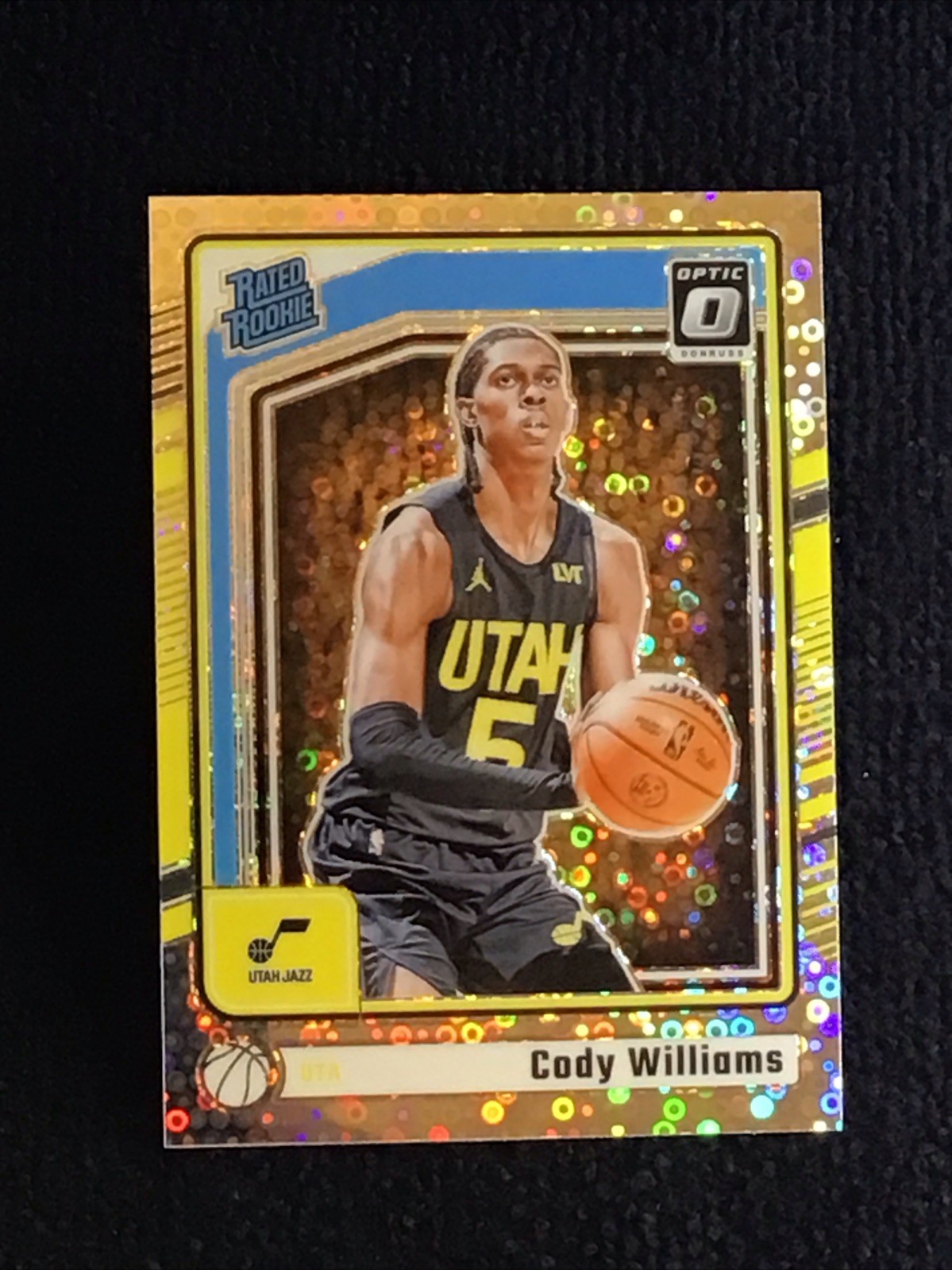2024-25 Panini Optic Cody Williams Fast Break Disco Rate Rookie Utah Jazz #298