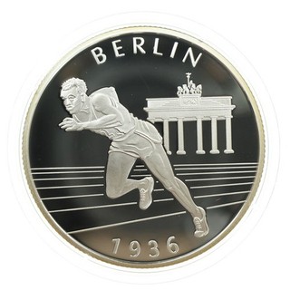 Liberia 2006 10 Dollars olympische Spiele Berlin 1936 Läufer | Silber