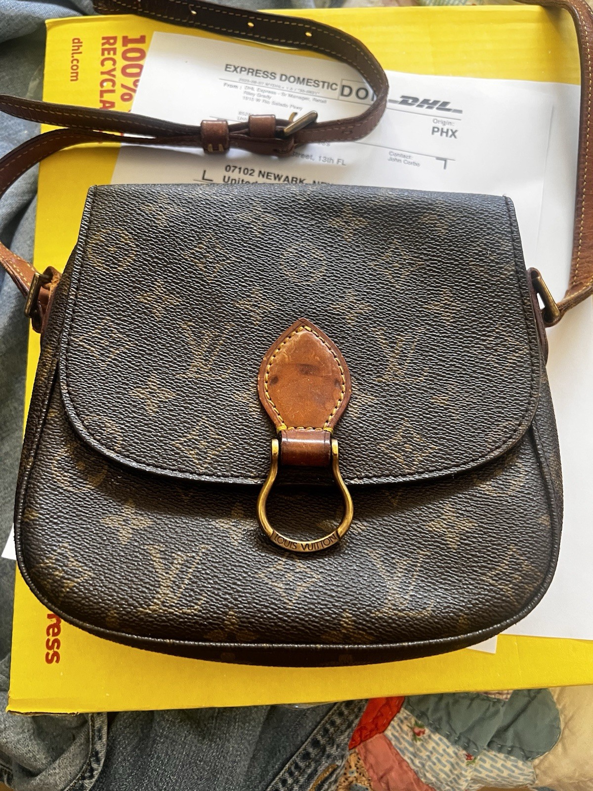 Louis Vuitton Saint Cloud PM Crossbody Bag in Brown Monogram Canvas