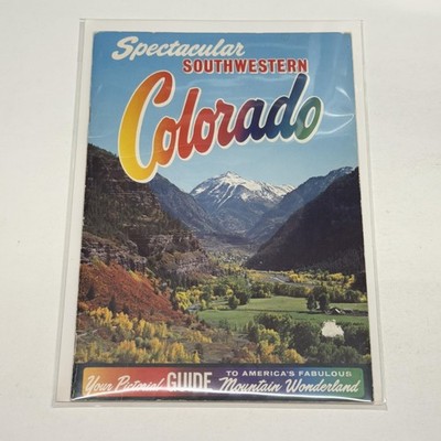 Vintage 1960s Southwestern Colorado Travel Guide Mesa Verde Four Corners Map Boo