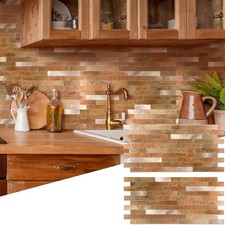 Yipscazo 20 Sheets PVC Wall Tiles Stick on Tiles for Backsplash Kitchen, Bath...