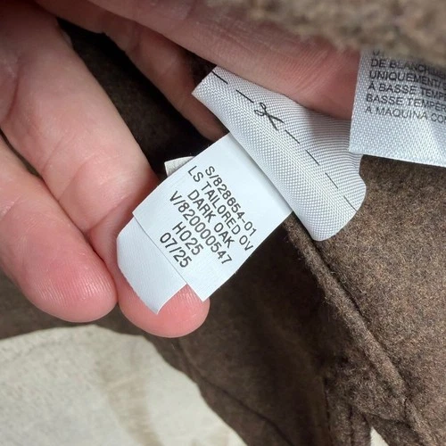 Banana Republic Mens L Relaxed Wool Blend Shirt Jacket Dark Oak Brown Shacket image 5